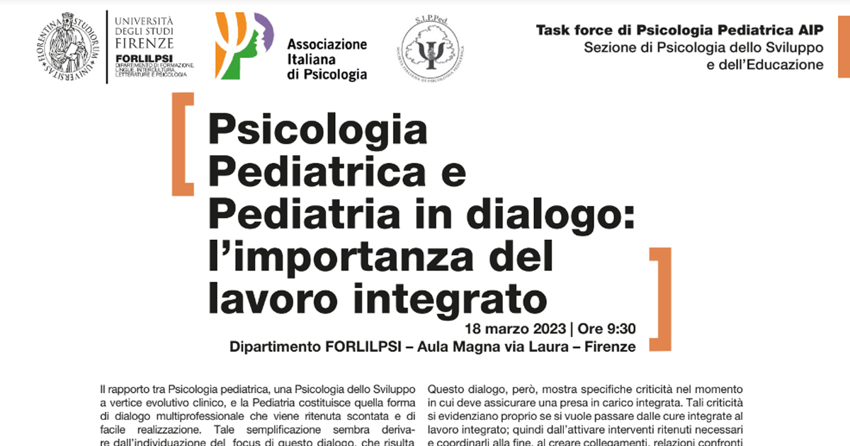 Psicologia pediatrica e pediatria in dialogo: l’importanza del lavoro integrato